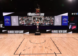 NBA با نمایشگرهای غول پیکر و مایکروسافت تیمز هواداران را به استادیوم میآورد