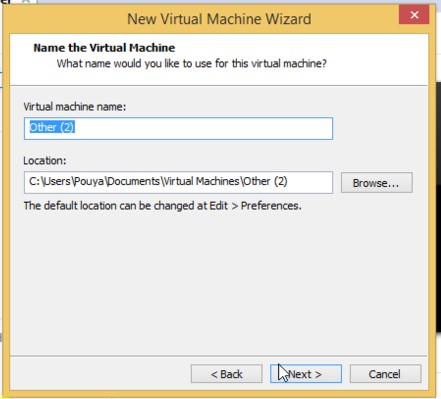 Name the Virtual Machine